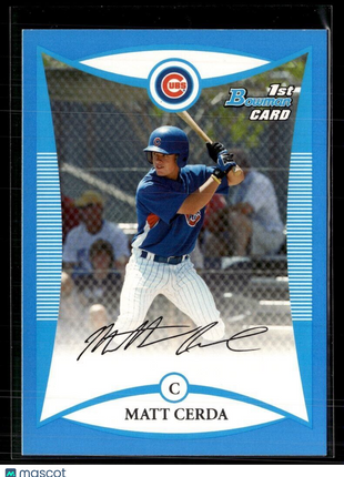 2008 BOWMAN BLUE /399 1ST PROSPECT MATT CERDA CUBS