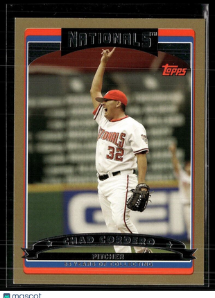 2006 TOPPS GOLD /2006 CHAD CORDERO NATIONALS