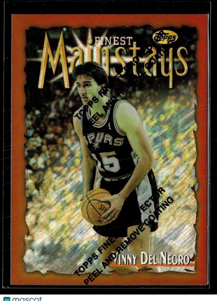 1996-97 FINEST MAINSTAYS REFRACTOR UNPEELED VINNY DEL NEGRO SPURS