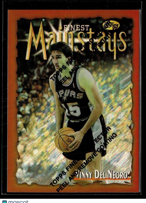 1996-97 FINEST MAINSTAYS REFRACTOR UNPEELED VINNY DEL NEGRO SPURS