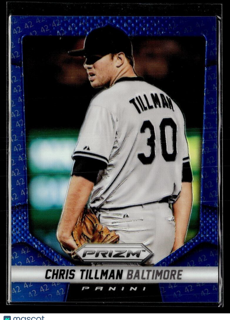 2014 PRIZM BLUE JACKIE ROBINSON 42 /42 114 Chris Tillman - Baltimore Orioles