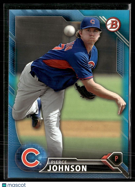 2016 BOWMAN BLUE /150 PIERCE JOHNSON CUBS