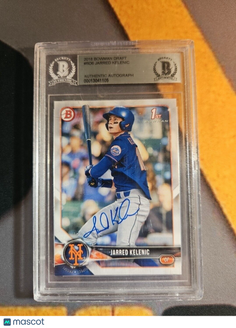 2018 Jarred Kelenic Bowman Draft 1st Paper Signed Auto BGS Authentic