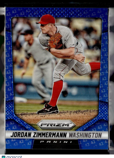 2014 PRIZM BLUE JACKIE ROBINSON 42 /42 101 Jordan Zimmermann - Nationals