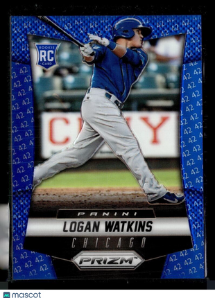 2014 PRIZM BLUE JACKIE ROBINSON 42 /42 ROOKIE 191 Logan Watkins - Chicago Cubs