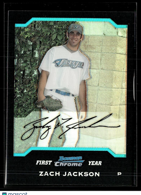 2004 BOWMAN CHROME REFRACTOR 1ST PROSPECT ZACH JACKSON BLUE JAYS