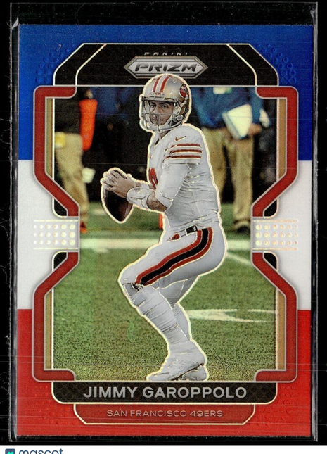 2021 PRIZM RED WHITE BLUE JIMMY GAROPPOLO 49ERS