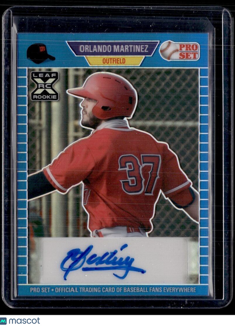 2021 PRO SET LEAF BLUE AUTO ORLANDO MARTINEZ