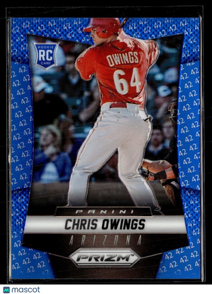 2014 PRIZM BLUE JACKIE ROBINSON 42 /42 ROOKIE 178 Chris Owings - Diamondbacks