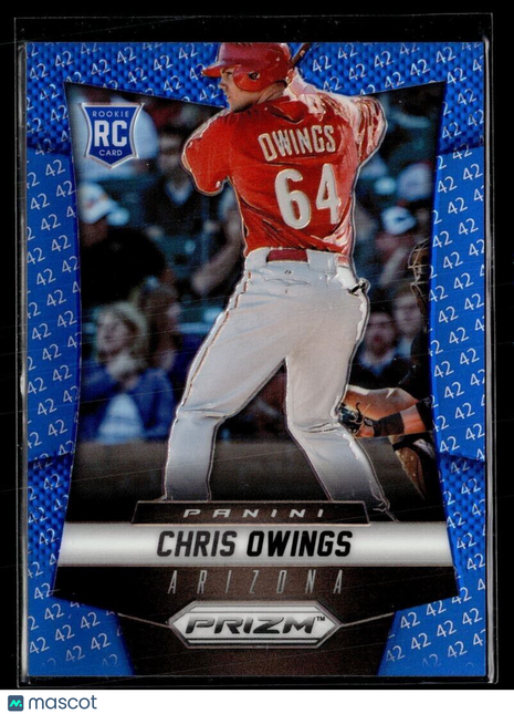 2014 PRIZM BLUE JACKIE ROBINSON 42 /42 ROOKIE 178 Chris Owings - Diamondbacks