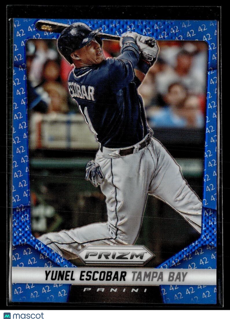 2014 PRIZM BLUE JACKIE ROBINSON 42 /42 25 Yunel Escobar - Tampa Bay Rays