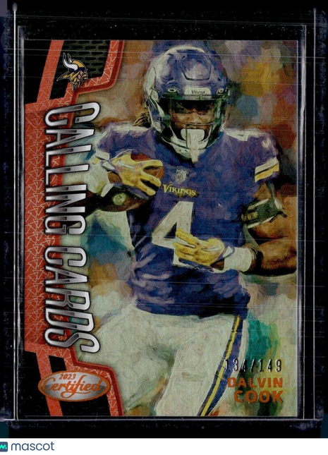 2023 CERTIFIED ORANGE CALLING CARDS /149 DALVIN COOK VIKINGS