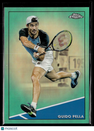 2021 TOPPS CHROME TENNIS AQUA /150 52 Guido Pella