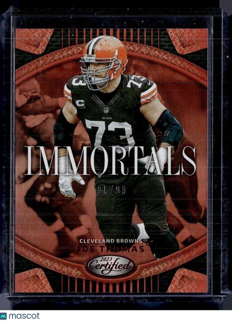 2023 CERTIFIED RED IMMORTALS /99 JOE THOMAS BROWNS