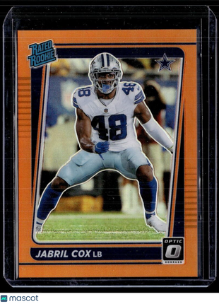 2021 OPTIC ORANGE /199 RATED ROOKIE JABRIL COX COWBOYS