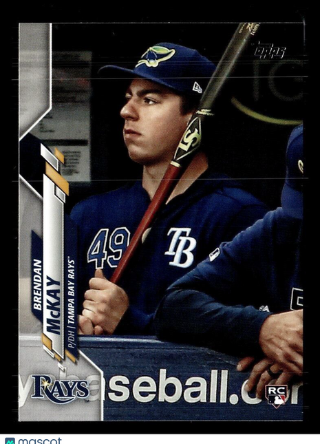 2020 TOPPS PHOTO VARIATION ROOKIE BRENDAN MCKAY RAYS