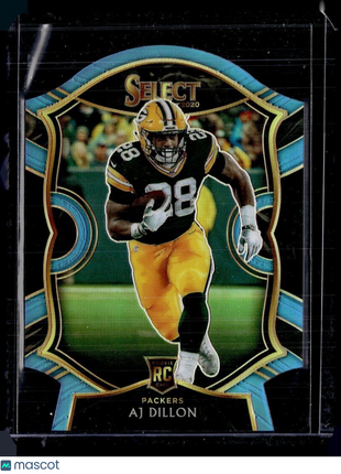2020 SELECT LIGHT BLUE CONCOURSE DIE CUT CONCOURSE ROOKIE AJ DILLON PACKERS