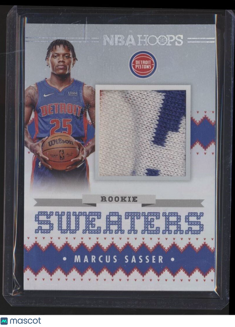 2023-24 NBA HOOPS ROOKIE SWEATERS RELIC MARCUS SASSER PISTONS