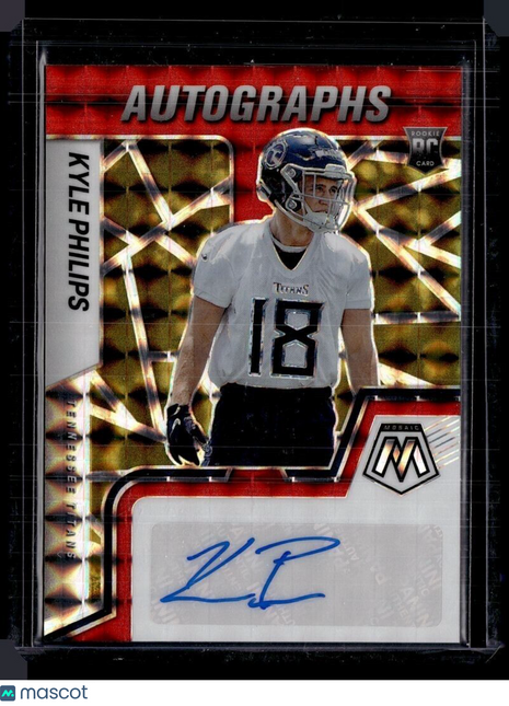2022 MOSAIC RED GOLD ROOKIE AUTO KYLE PHILLIPS TITANS