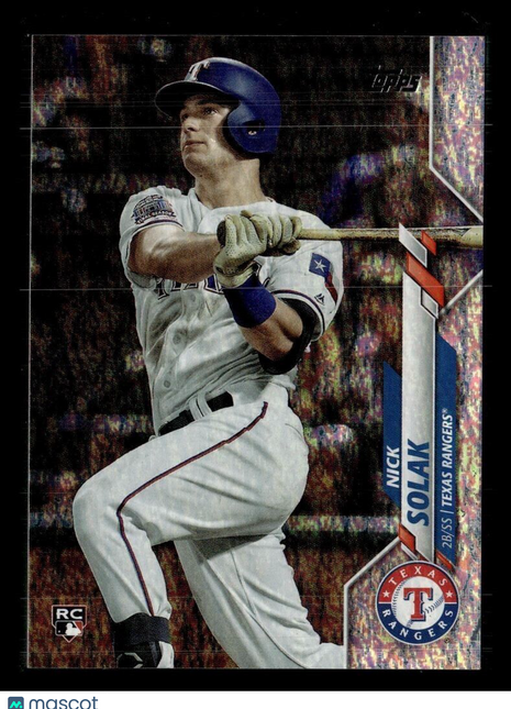 2020 TOPPS FOILBOARD /229 ROOKIE NICK SOLAK RANGERS