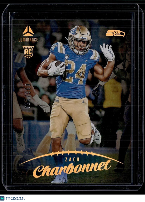 2023 LUMINANCE BLUE /150 ROOKIE ZACH CHARBONNET SEAHAWKS