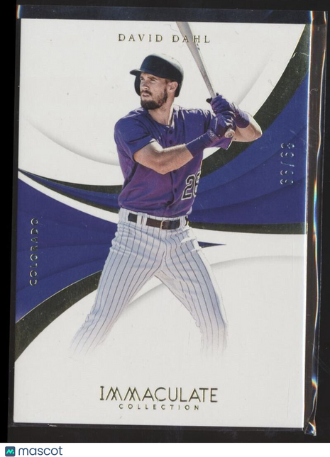 2018 IMMACULATE BASE /99 DAVID DAHL ROCKIES