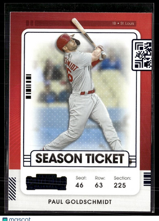 2021 CONTENDERS BLUE SEASON TICKET PAUL GOLDSCHMIDT CARDINALS