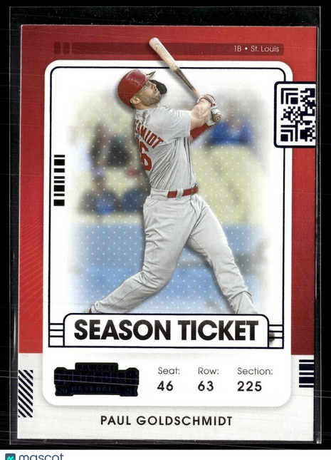 2021 CONTENDERS BLUE SEASON TICKET PAUL GOLDSCHMIDT CARDINALS