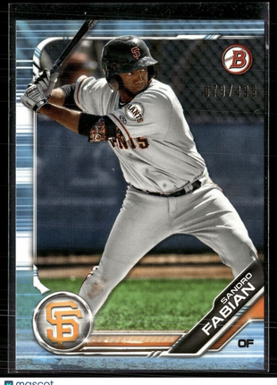 2019 BOWMAN SKY BLUE /499 SANDRO FABIAN GIANTS