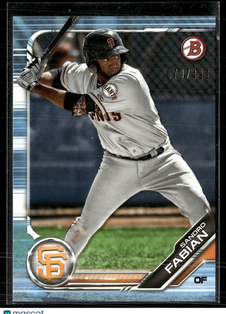 2019 BOWMAN SKY BLUE /499 SANDRO FABIAN GIANTS