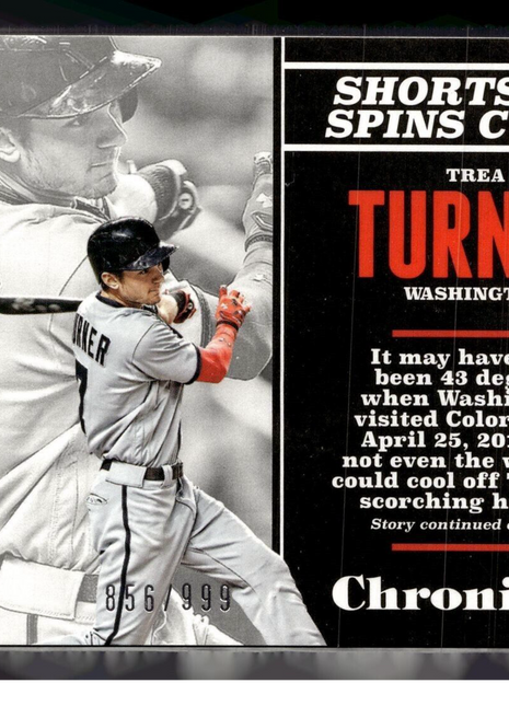 2017 CHRONICLES GOLD /999 TREA TURNER NATIONALS