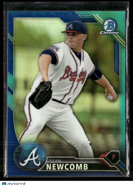 2016 BOWMAN CHROME BLUE /150 SEAN NEWCOMB BRAVES