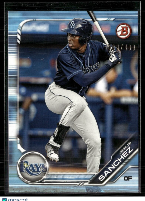 2019 BOWMAN SKY BLUE /499 JESUS SANCHEZ RAYS