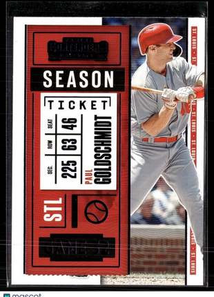 2020 CONTENDERS PURPLE SEASON TICKET PAUL GOLDSCHMIDT CARDINALS