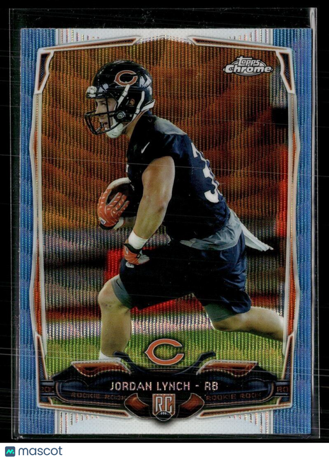 2014 TOPPS CHROME BLUE WAVE ROOKIE JORDAN LYNCH BEARS