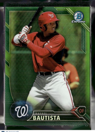 2016 BOWMAN CHROME GREEN /99 RAFAEL BAUTISTA NATIONALS