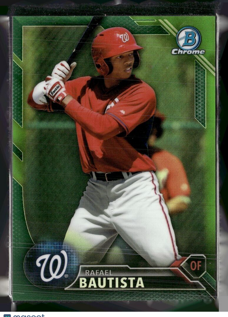2016 BOWMAN CHROME GREEN /99 RAFAEL BAUTISTA NATIONALS