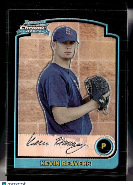 2003 BOWMAN CHROME REFRACTOR 1ST PROSPECT KEVIN BEAVERS PADRES