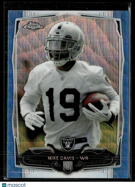 2014 TOPPS CHROME BLUE WAVE ROOKIE MIKE DAVIS RAIDERS