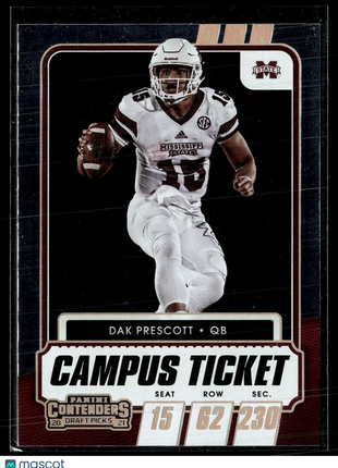 2021 CONTENDERS DRAFT CAMPUS TICKET DAK PRESCOTT MISS ST