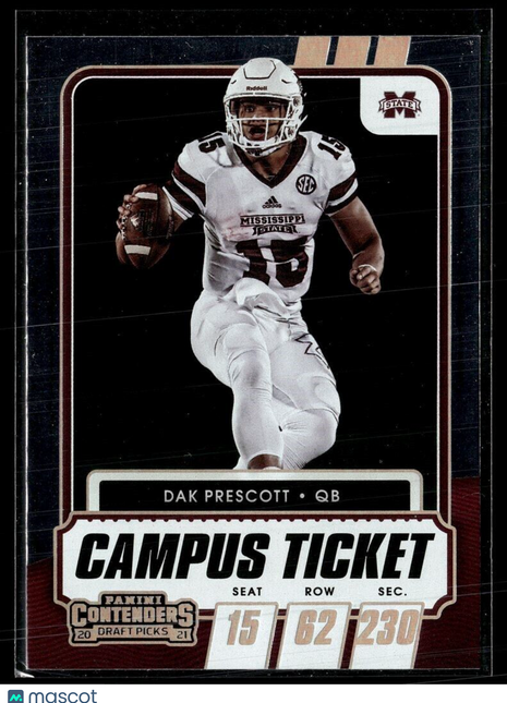 2021 CONTENDERS DRAFT CAMPUS TICKET DAK PRESCOTT MISS ST