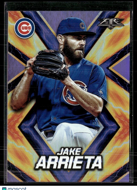 2017 TOPPS FIRE PURPLE /99 JAKE ARRIETA CUBS
