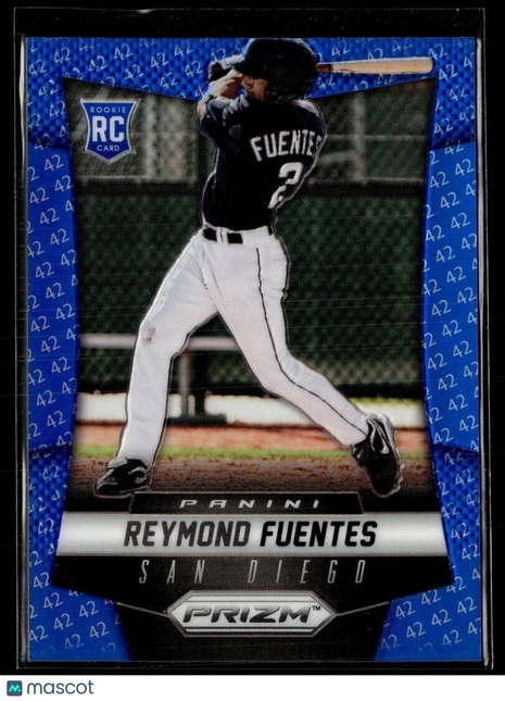 2014 PRIZM BLUE JACKIE ROBINSON 42 /42 ROOKIE 175 Reymond Fuentes - Padres