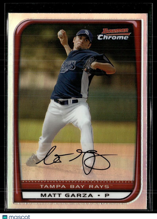 2008 BOWMAN CHROME REFRACTOR MATT GARZA RAYS