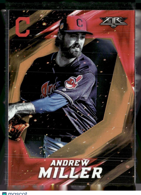 2017 TOPPS FIRE ORANGE /299 ANDREW MILLER INDIANS