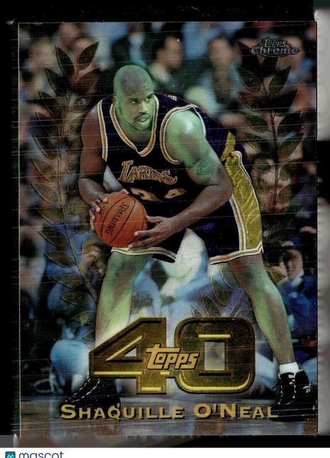 1997-98 TOPPS CHROME 40 SHAQUILLE O'NEAL LAKERS