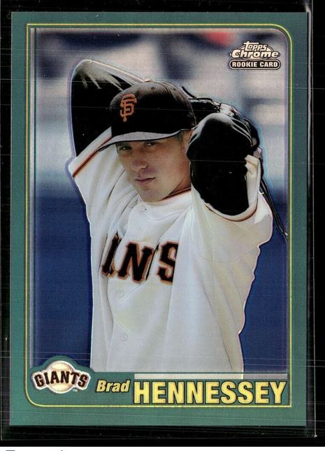 2002 TOPPS CHROME REFRACTOR ROOKIE BRAD HENNESSEY GIANTS