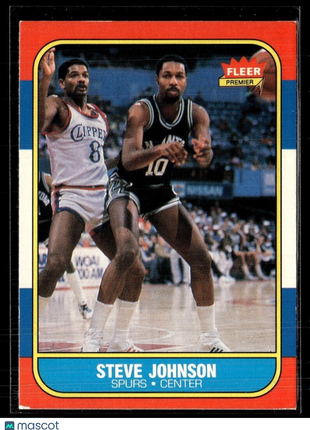 1986-87 FLEER 55 Steve Johnson - San Antonio Spurs