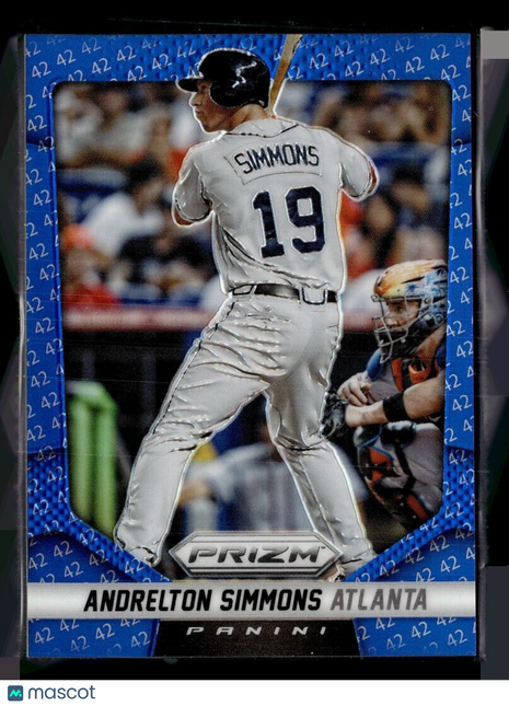 2014 PRIZM BLUE JACKIE ROBINSON 42 /42 61 Andrelton Simmons - Atlanta Braves