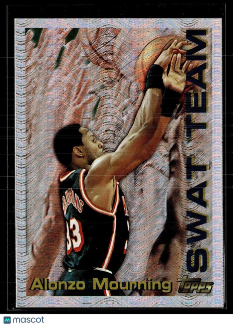 1995-96 TOPPS SWAT TEAM ALONZO MOURNING HEAT